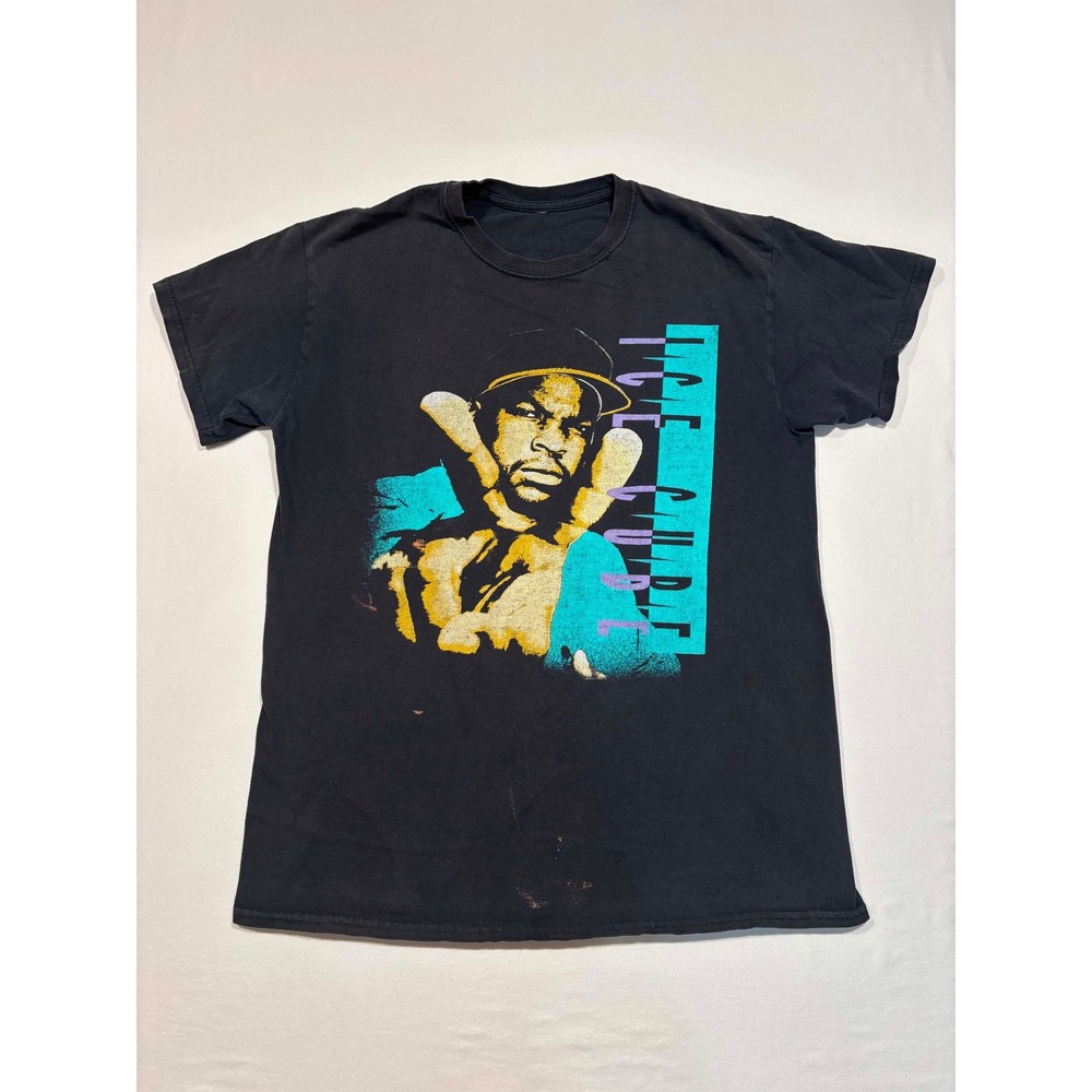 Ice Cube Graphic T-Shirt Mens Med Black Hip Hop Rap Tee Streetwear Short Sleeve